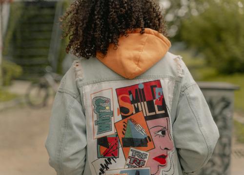 Workshop repairing clothes with patches!